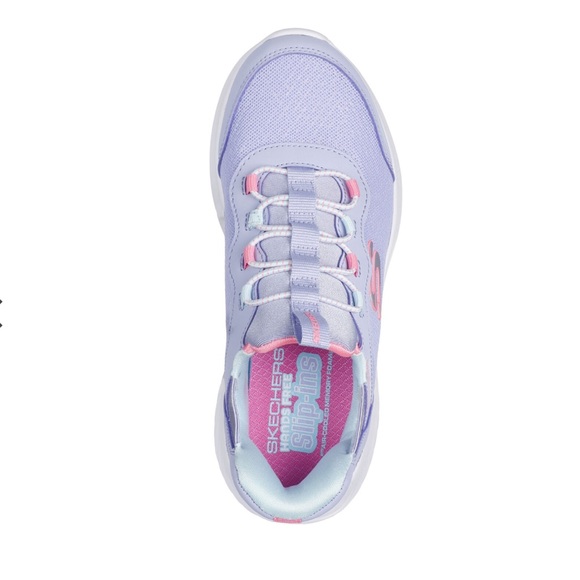 SKECHERS NIB Girls Size 3 Lavender “Bounder” Simple Cute Hands Free Slip-ins - Picture 3 of 14